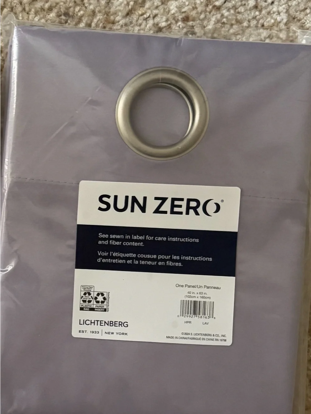 Sun Zero Bright Vibes 100% Blackout Curtain 2 pk Single Panel 40